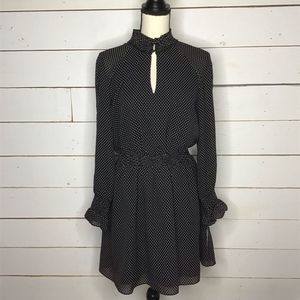 New Rachel Roy Lucky Leopard Dress Black Polka Dot